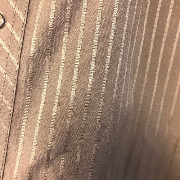 Wrangler Men's Brown Long Sleeve Button Down Shirt XL Pearlsnap Western - Picture 3 of 5